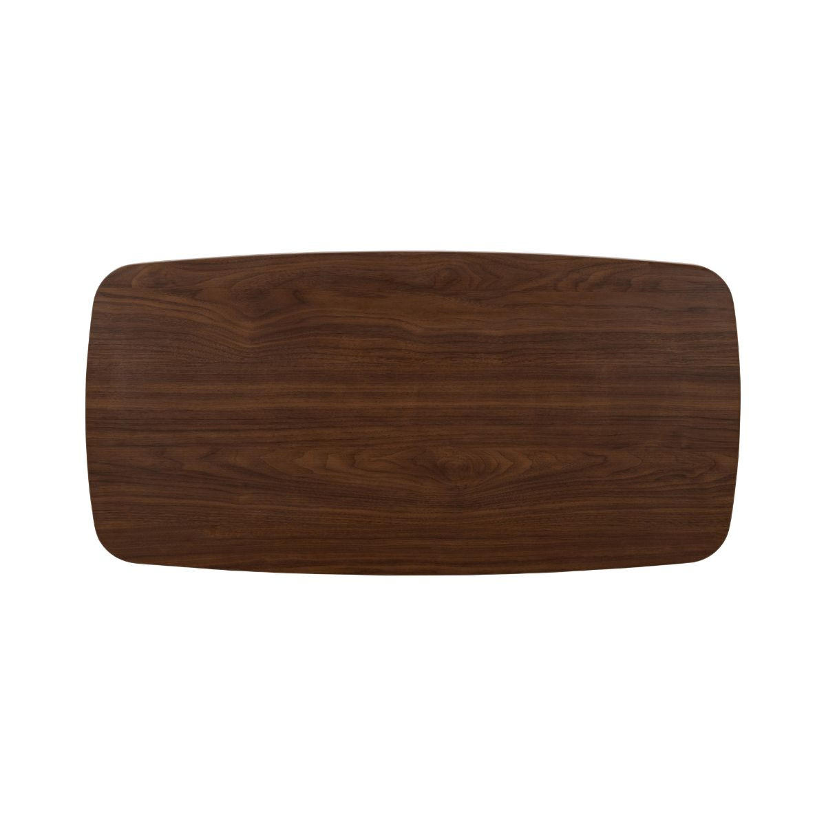 COUCHTISCH Jaimy – Walnuss – dänisch oval – Melamin & Metall – 100 cm - Dunkelbraun, Metall (100/50/35cm) - Giga Meubel