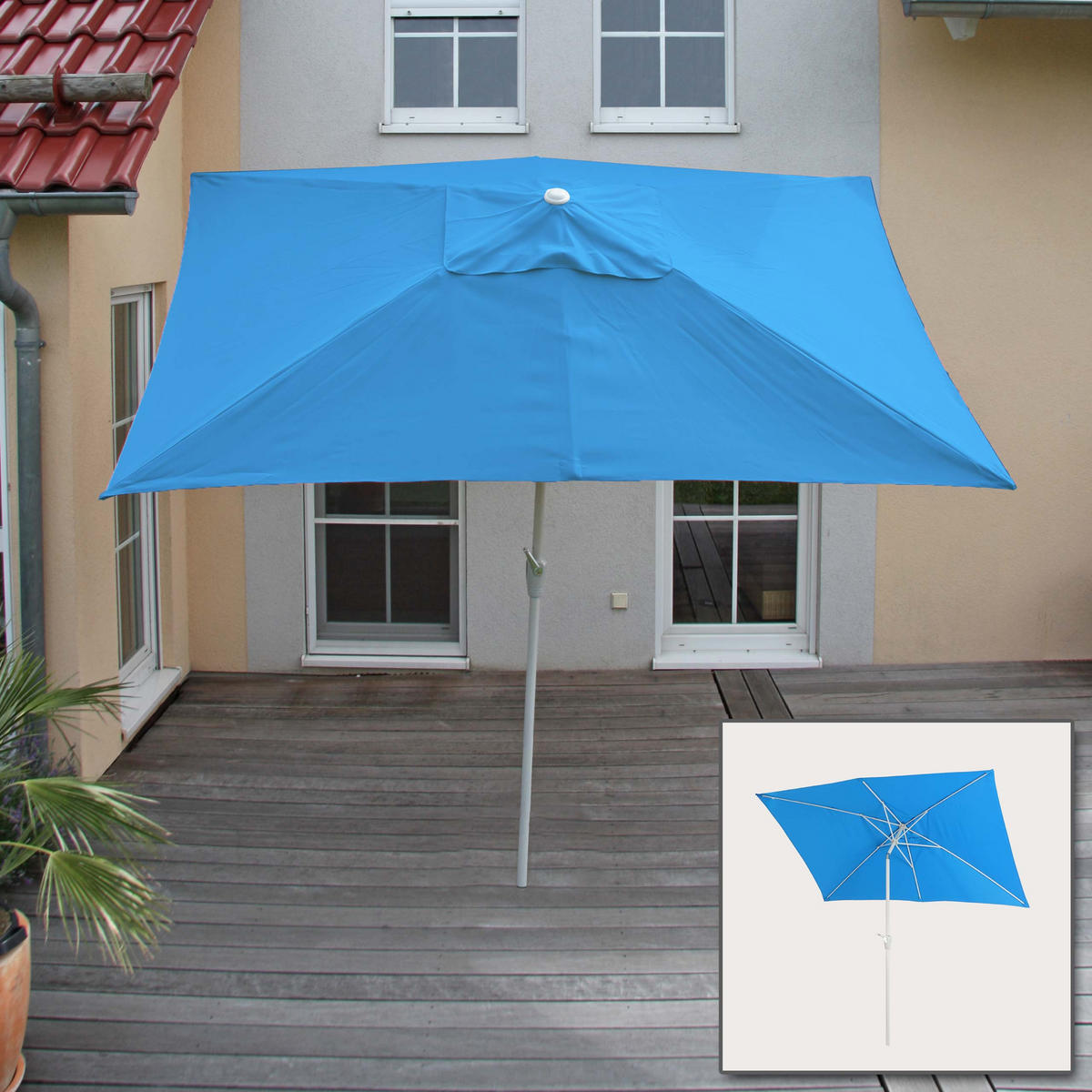 SONNENSCHIRM NEIGBAR Blau - Blau, Textil (192/295cm) - MCW
