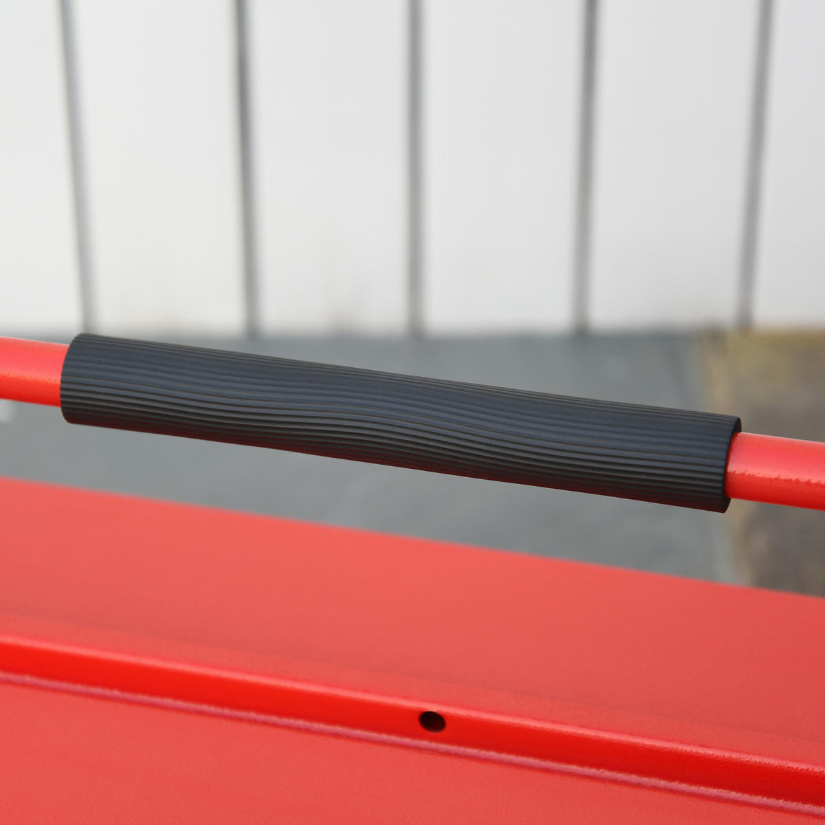 WERKZEUGKASTEN Werkzeugkoffer 5 Fächer aufklappbar Stahl Rot 45 x 20 x 34,5cm - Rot, Metall (20/34.5/45cm) - DURHAND