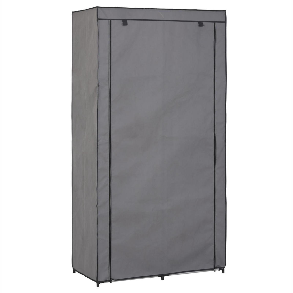 STOFFSCHRANK ADAM - Anthrazit, Textil (89/169/46cm) - IDIMEX