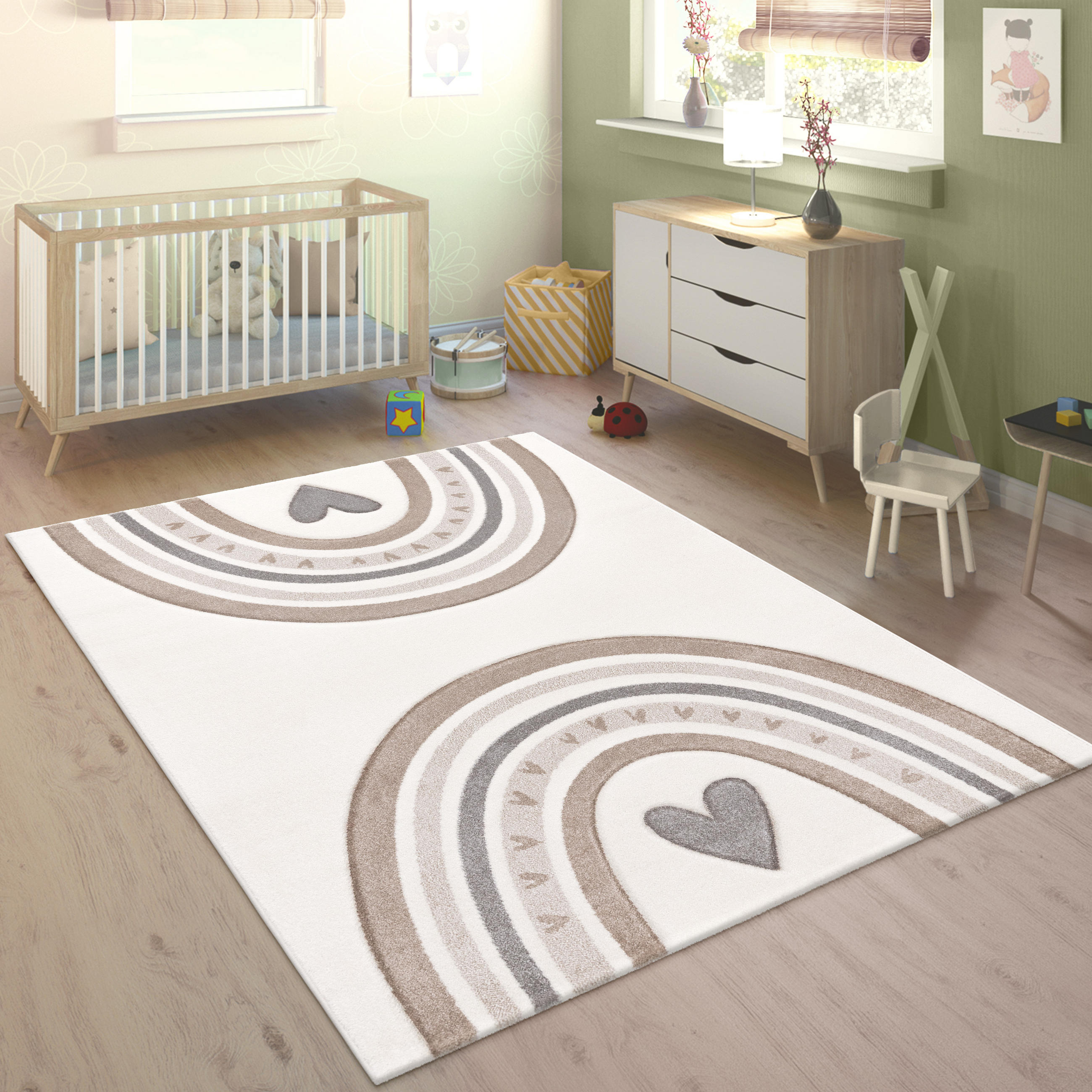 KINDERTEPPICH 133/133 cm Cosmo 351 - Creme, Textil (133/133cm) - Paco Home