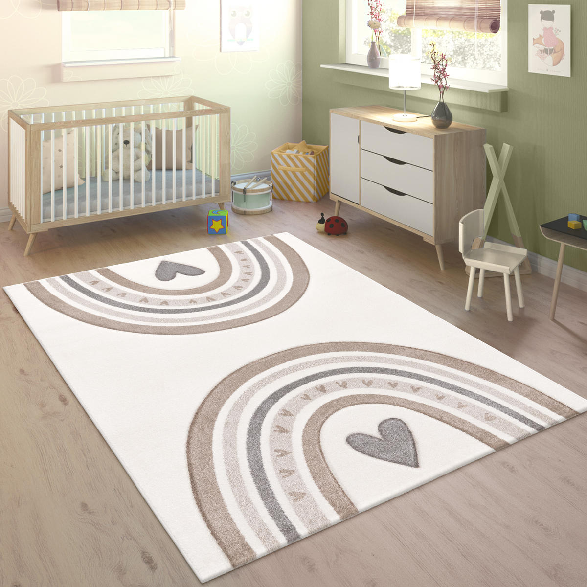 KINDERTEPPICH 120/170 cm Cosmo 351 - Creme, Textil (120/170cm) - Paco Home