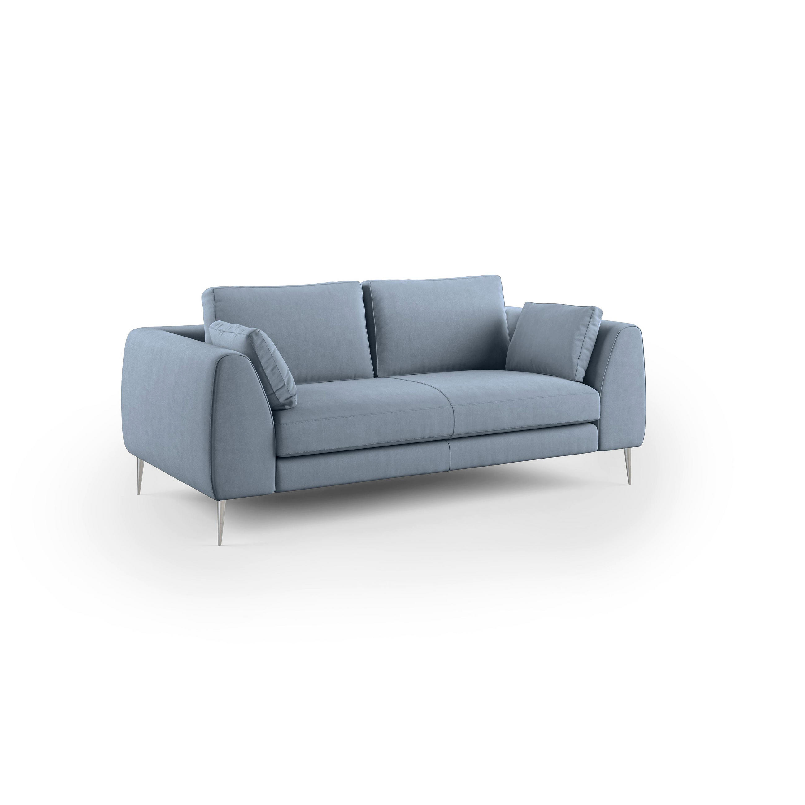 LINEARSOFA Plano - Hellblau, Textil (176/86/102cm) - Divani.store