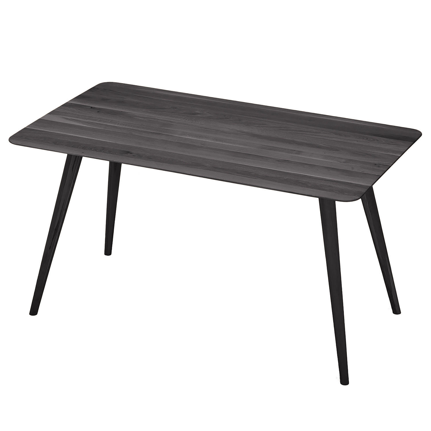 MASSIVER ESSTISCH - Massivholz - Eschefarben, Holz (80/140/75cm) - home24