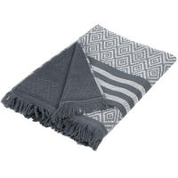 STRANDTUCH, 90x160 cm, 100% Baumwolle, Grau - Anthrazit, Textil (90/160cm) - Zollner