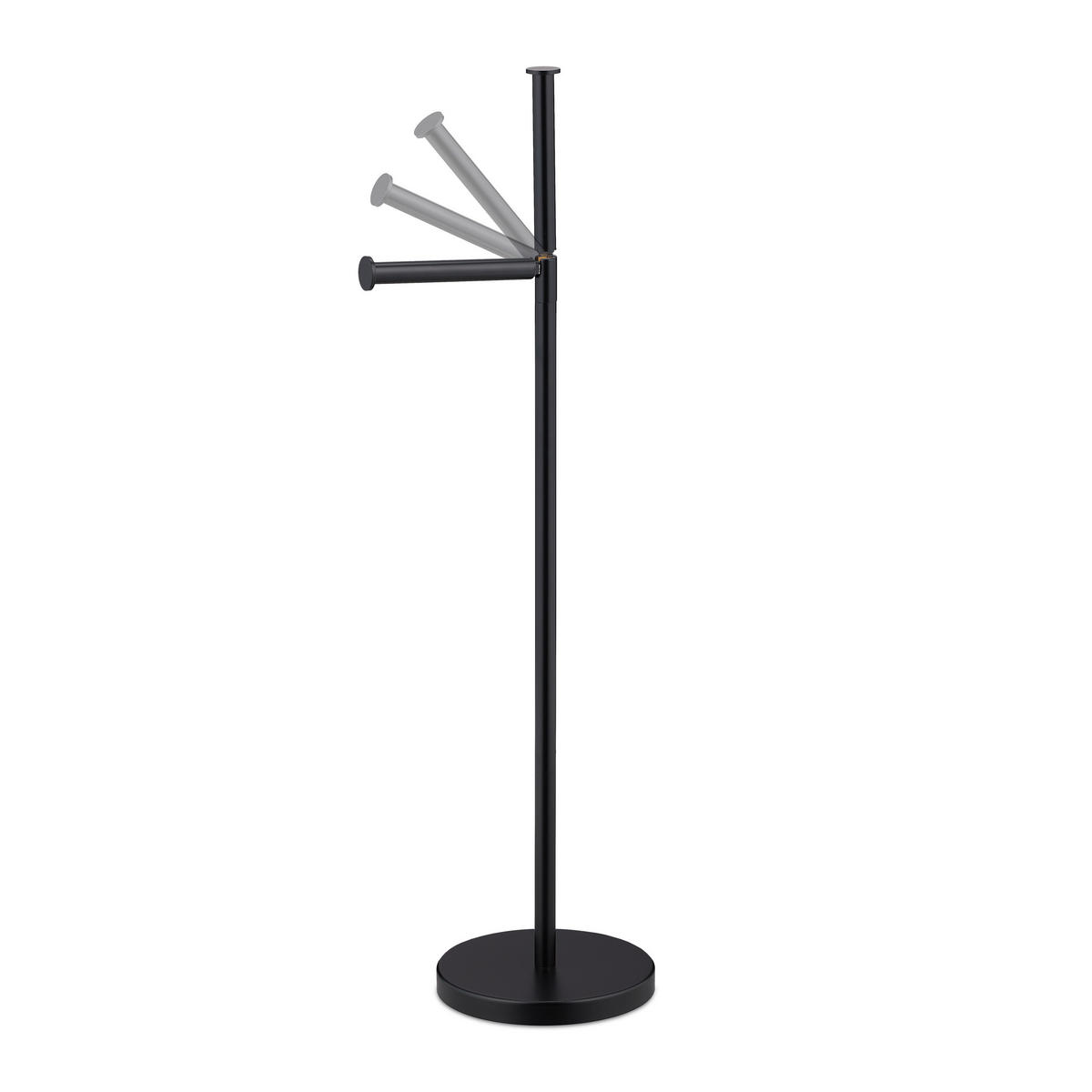TOILETTENPAPIERHALTER - Schwarz, Metall (21.5/57/16.5cm) - Relaxdays