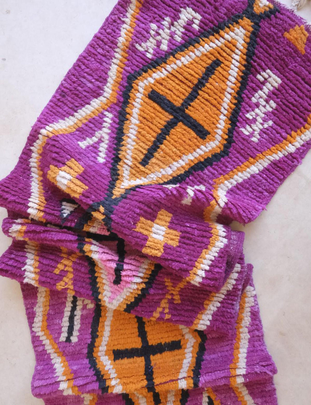 BERBERTEPPICH aus reiner Wolle 78x 507 cm - Pink, Naturmaterialien (78/507cm) - AFK Living