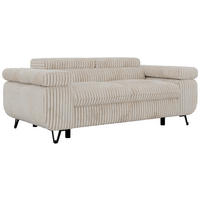 DVOUMÍSTNÁ POHOVKA PETER 2 - Béžová Manšestr - černá/krémová, kov/textil (200/76/99cm) - MKS