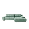 ECKSOFA WAVE Mit Schlaffunktion, Stoff SORO, Mintz Rechts - Mintgrün, Holz (281/105cm) - Kaiser Möbel