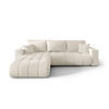 ECKSOFA ARDEN Samt Ecru L - Links - Ecru, Textil (175/280cm) - Luxkor24