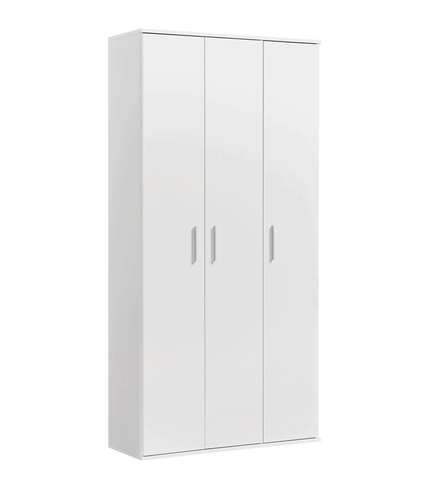 MEHRZWECKSCHRANK Trio - Weiß, Holzwerkstoff (89/180/34.5cm) - Mokebo