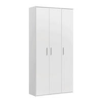 MEHRZWECKSCHRANK Trio - Weiß, Holzwerkstoff (89/180/34.5cm) - Mokebo