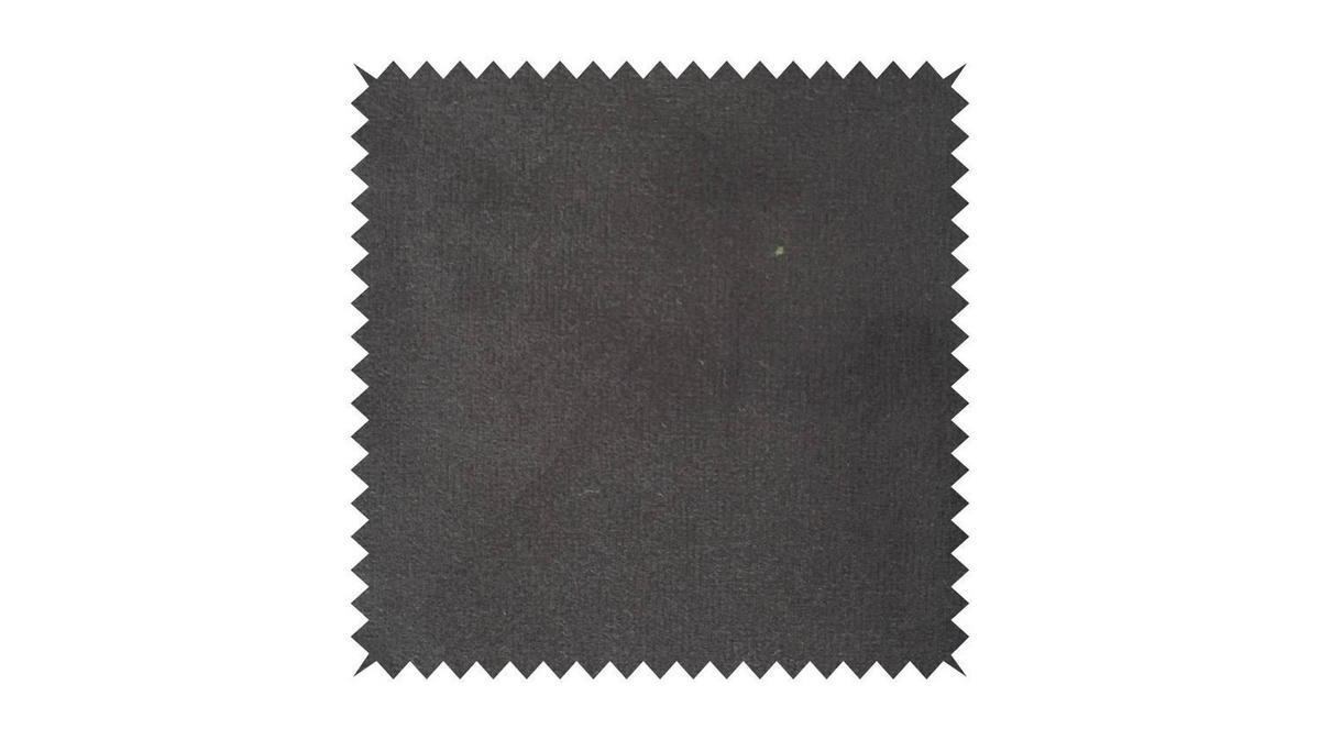 SESSEL MIT HOCKER LOTTE Grau Velvet - Schwarz/Grau, Textil (79/117/82cm) - KAWOLA