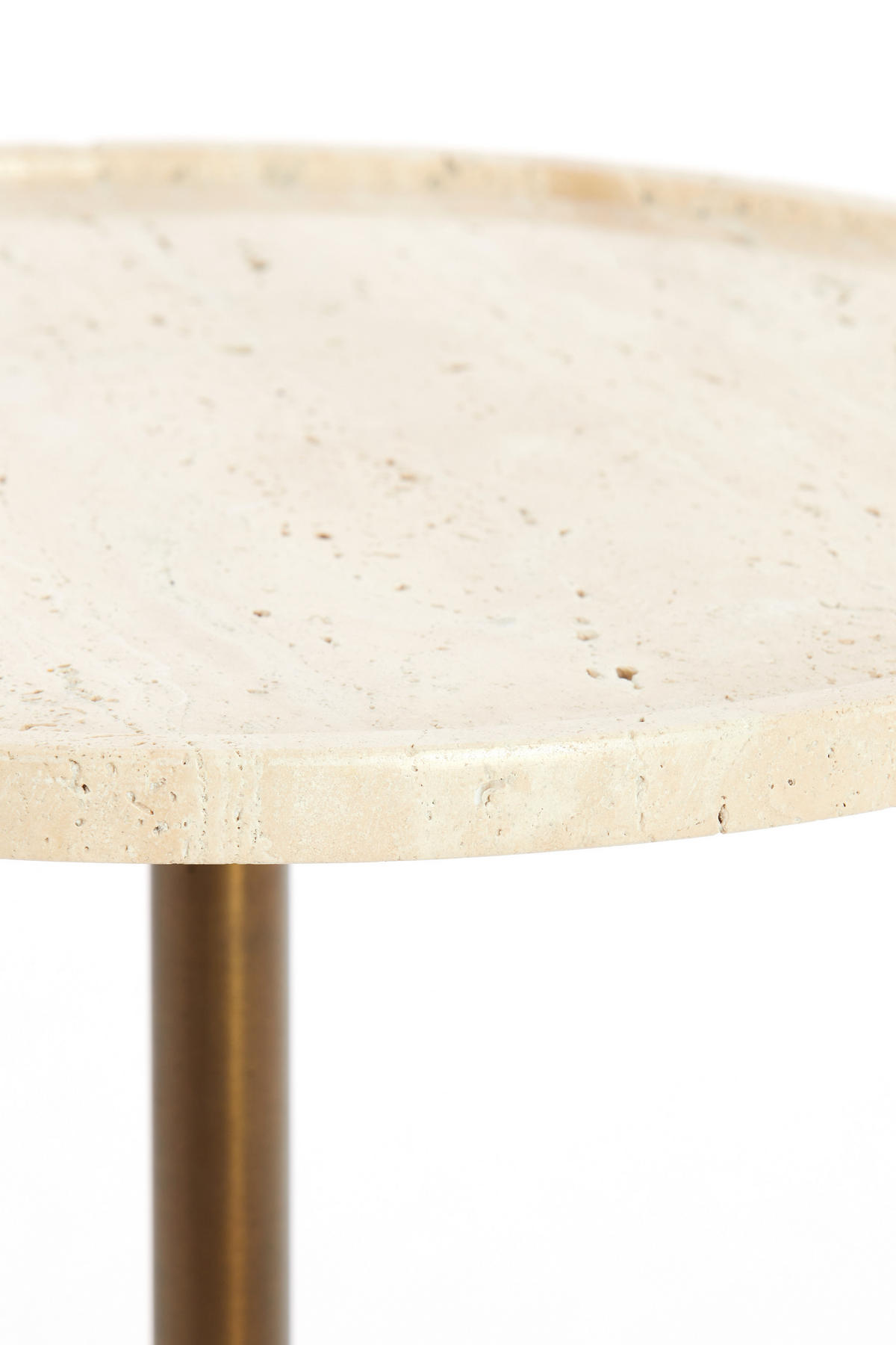 BEISTELLTISCH Civita Braun 37/37/49 cm - Braun, Stein (37/37/49cm) - Light & Living