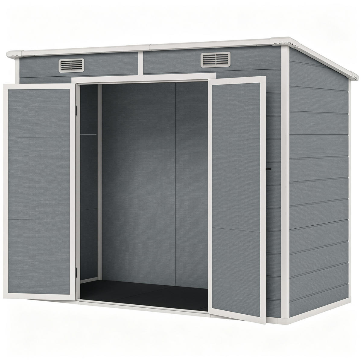 GARTENHAUS Grau 238.0/125.0/183.0cm - Grau, Kunststoff (125/183/238cm)
