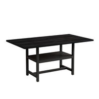 ESSTISCH Schwarz mit multifunktionalem Ablagefach 160/90/76 cm - Schwarz, Holz (90/160/76cm) - Oxeza