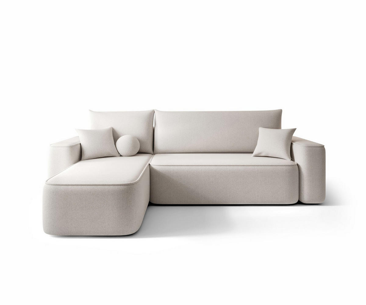 ECKSOFA mit Schlaffunktion SENNO Curio 02 Links - Creme, Textil (250/150cm) - Bedante
