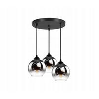 PENDELLEUCHTE MASUR - Transparent/Anthrazit, Glas/Metall (35/35/80cm) - kiki design