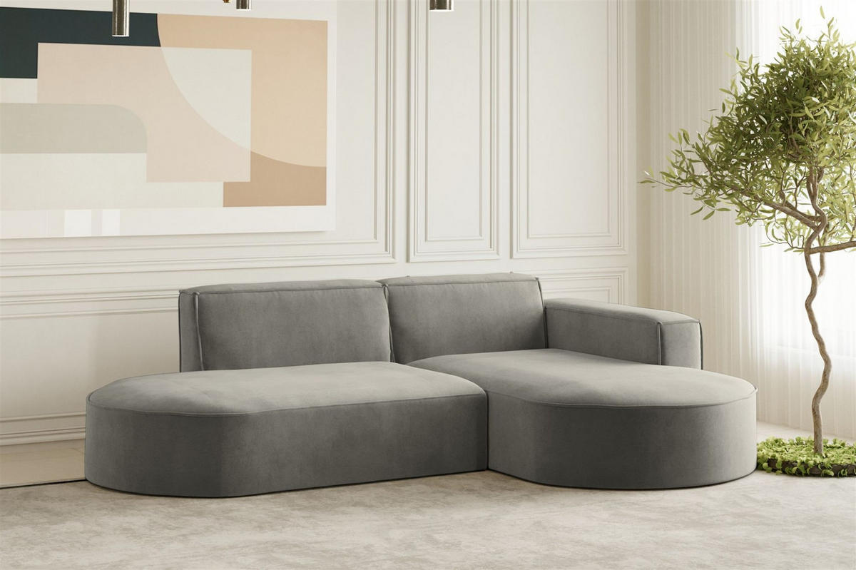 SOFASET Palma In Noel - Grau, Holzwerkstoff/Textil (236/78/165cm) - Fun Möbel