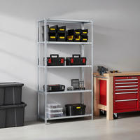 SCHRAUBREGAL PANDA TALL | HxBxT 200x110x40cm | 5 Fachböden | Fachlast 75kg | Verzinkt - Silberfarben, Metall (110/200/40cm) - PROREGAL