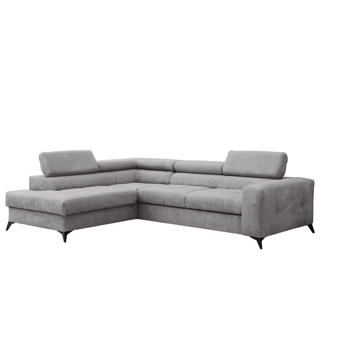 ECKSOFA Schlafsofa Amadeo In Anafi - Grau, Holzwerkstoff/Textil (271/202cm) - Fun Möbel