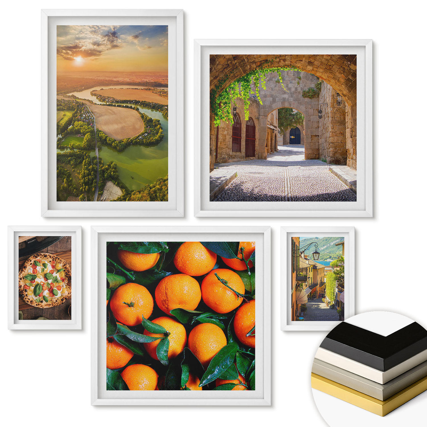 ArtPrintCave Wandbilder Weiß 40x60 cm
