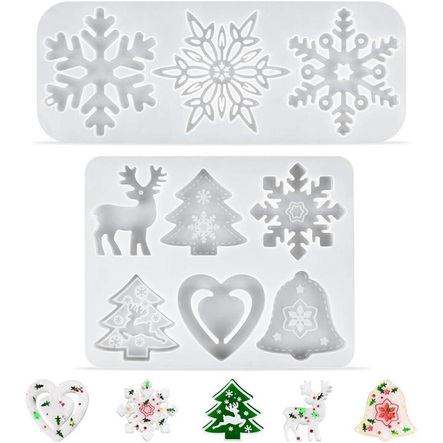 SILIKONFORM Weihnachten 2-teiliges Set - Weiß, Kunststoff