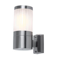 WANDLEUCHTE Edelstahl Silber Opal - Silberfarben, Metall (15.5/24/10.2cm) - Globo Lighting