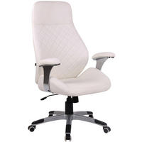 BÜROSTUHL Lyka, Kunstleder Weiß - Weiß, Kunststoff/Textil (74/126/64cm) - TPFLiving