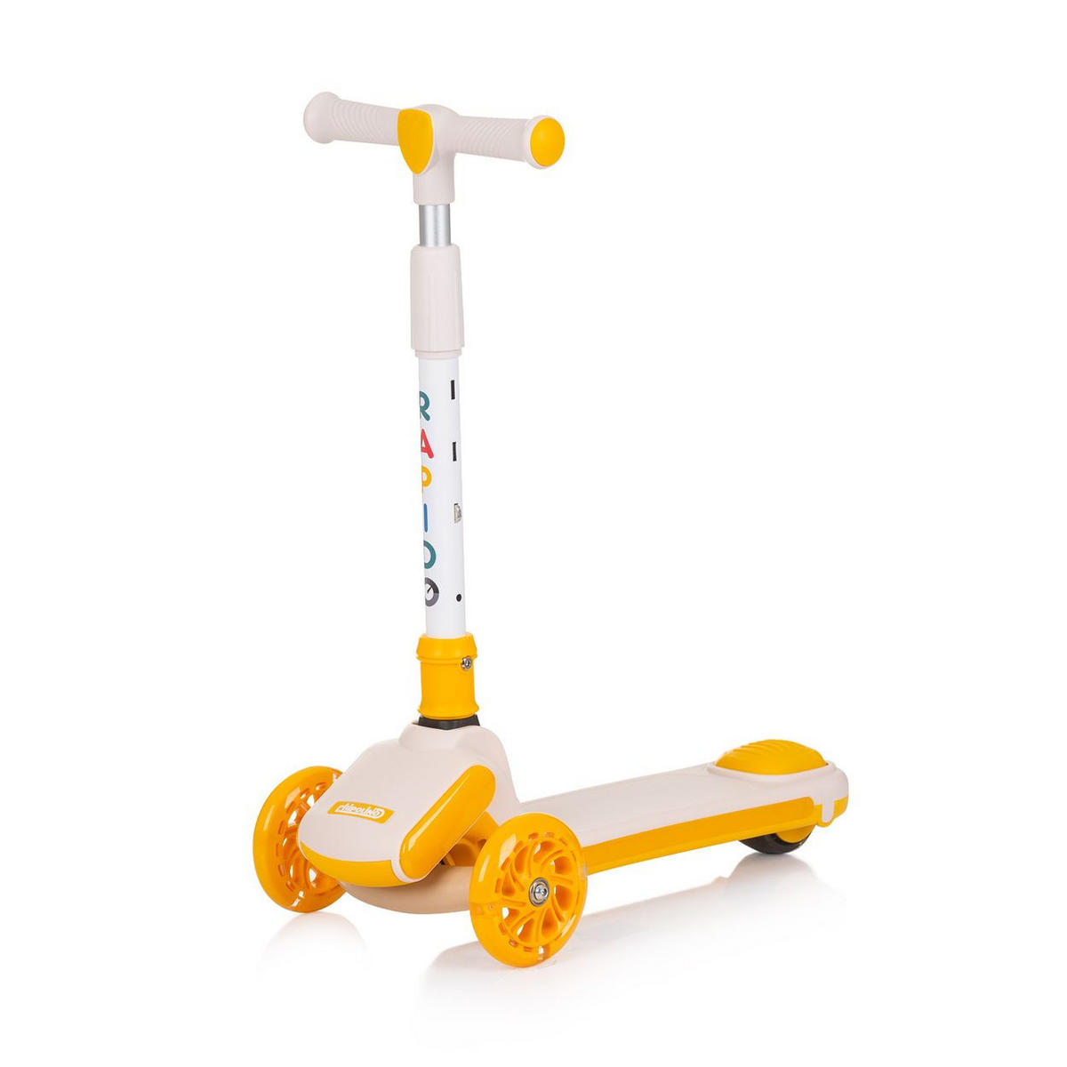 KINDERROLLER Rapido gelb Anti-Rutsch-Griffe, Hinterradbremse, - Gelb, Metall (55/27/70cm) - Chipolino