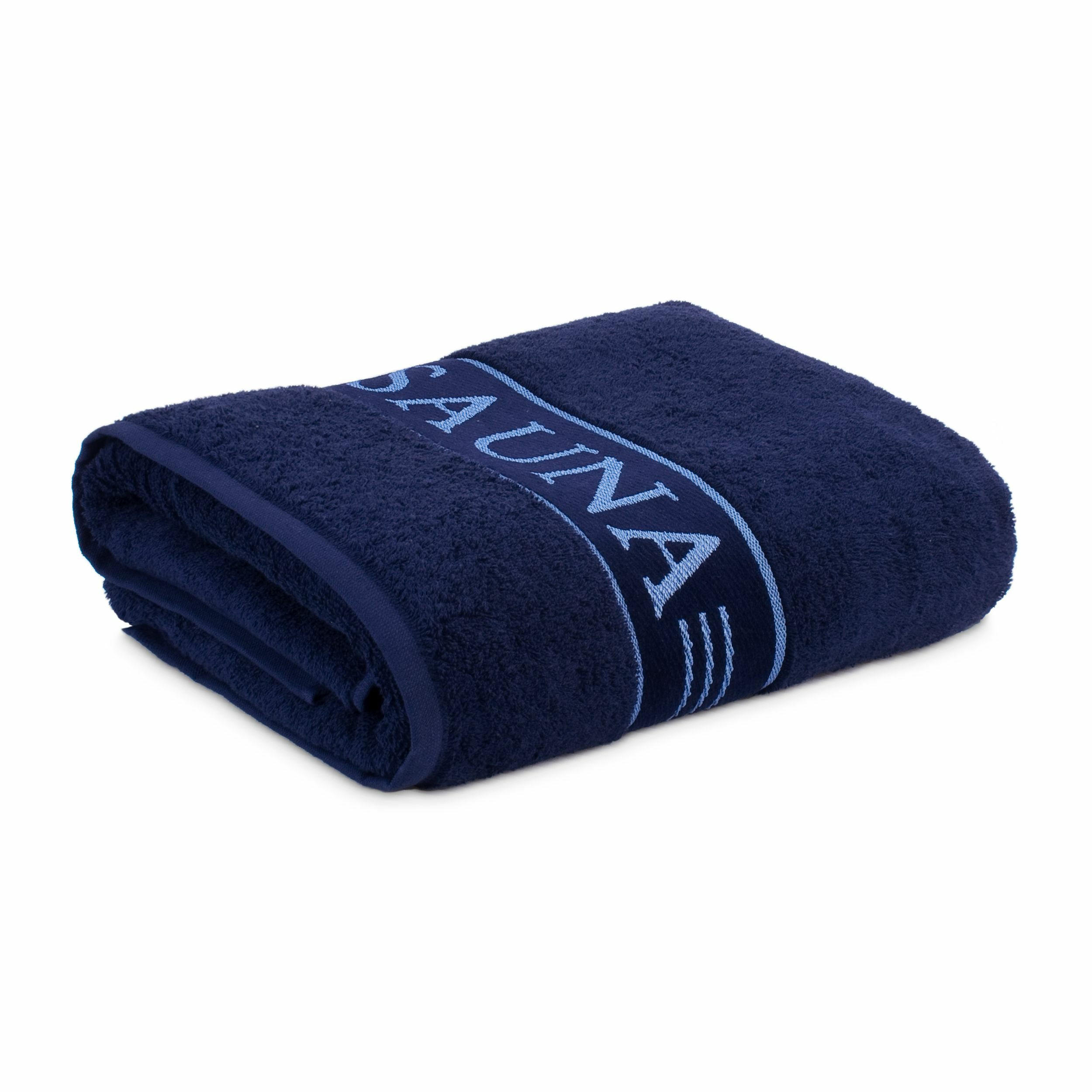 SAUNATUCH SAUNA - Dunkelblau, Textil (80/200cm) - Möve for Frottana