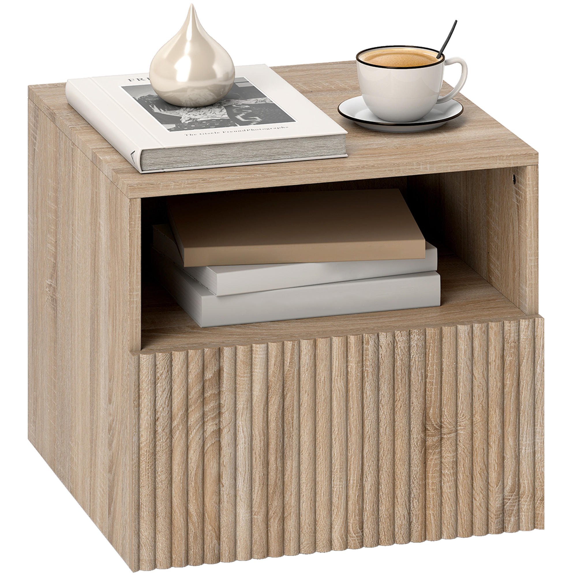 NACHTTISCH Naturfarben 39.5/40.0/35.0cm - Naturfarben, Holzwerkstoff (40/35/39.5cm)