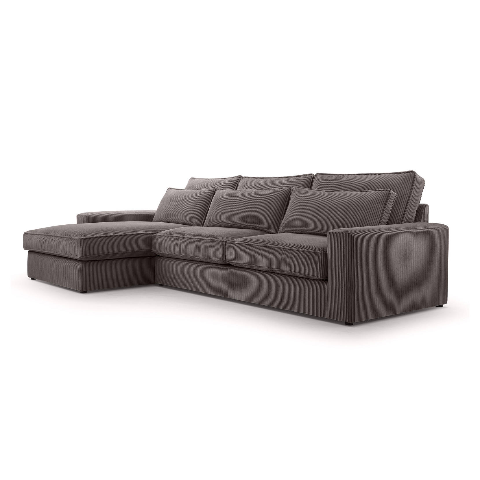 ECKSOFA 4 Sitzer Medan Mini, Hellbraun - Hellbraun, Textil (276/176cm) - Fedve