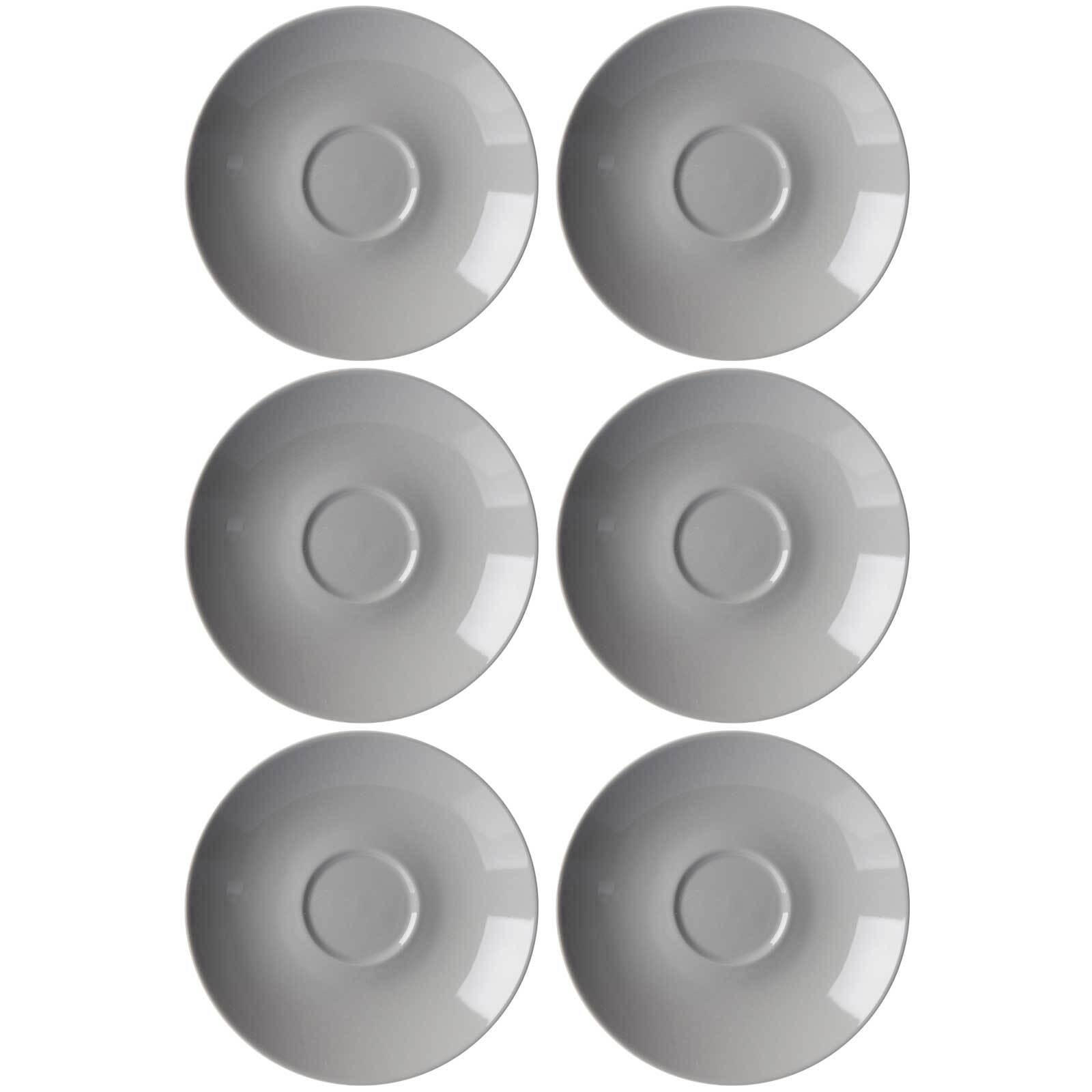 KAFFEEUNTERTASSEN Doppio Grau ø 16 cm 6er Set - Grau, Keramik (16cm) - Ritzenhoff Breker