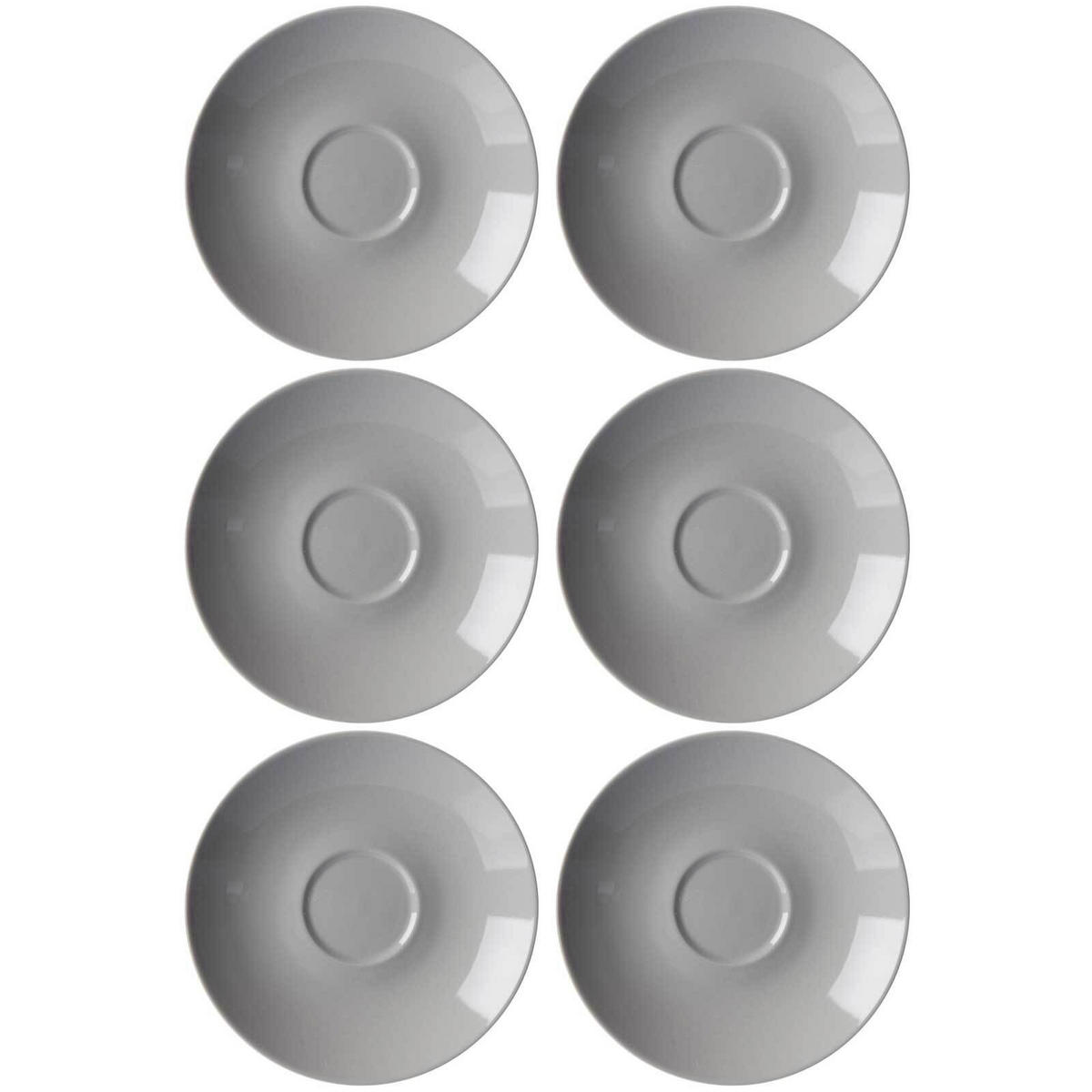 ESPRESSOUNTERTASSEN Doppio Grau ø 12 cm 6er Set - Grau, Keramik (12cm) - Ritzenhoff Breker