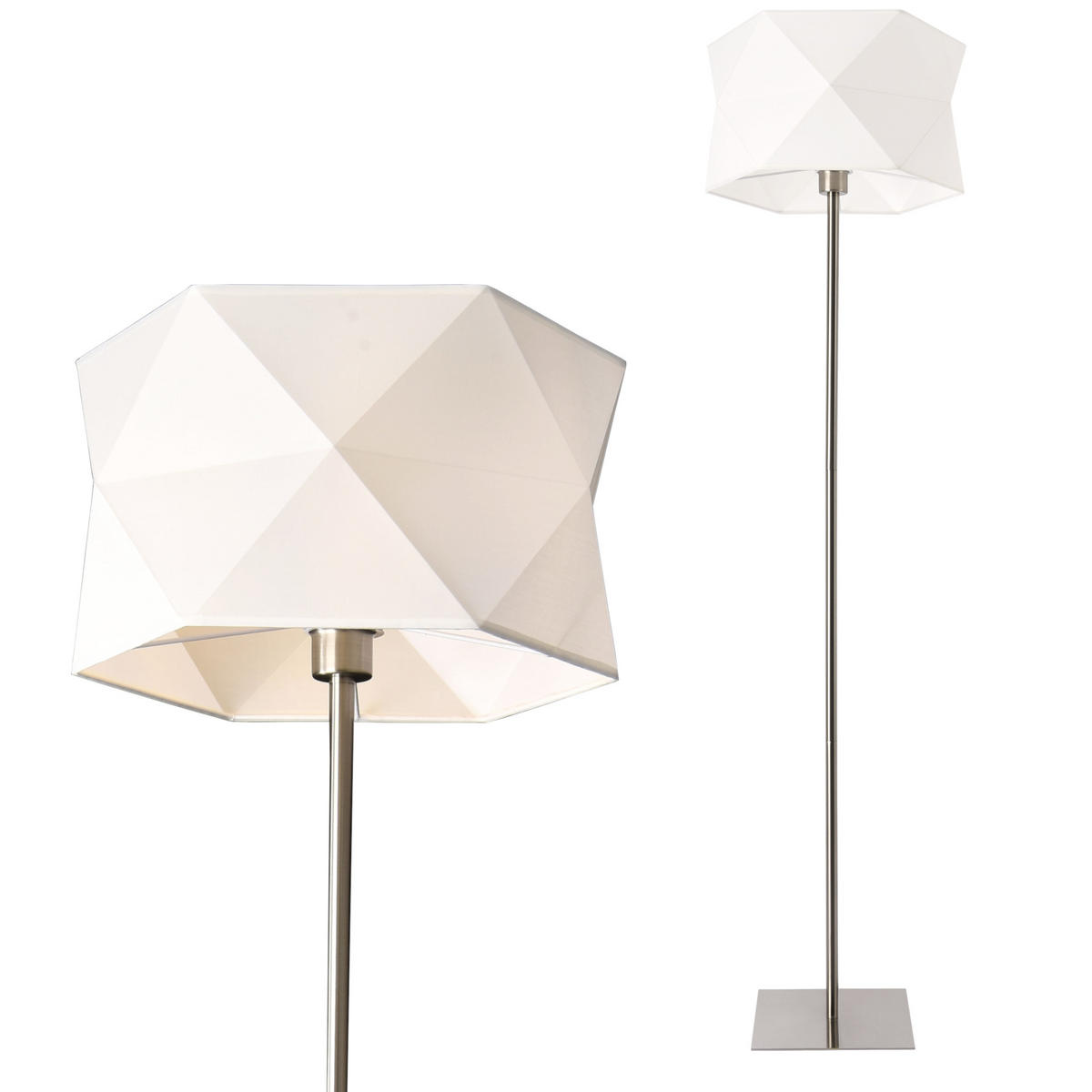 STEHLEUCHTE Narwa - Weiß, Metall (40/40/152cm) - lux.pro