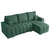 ECKSOFA KIRASSO L Grün Stukture - Grau/Grün, Textil (245/147cm) - MKS
