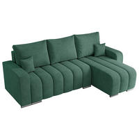 ECKSOFA KIRASSO L Grün Stukture - Grau/Grün, Textil (245/147cm) - MKS