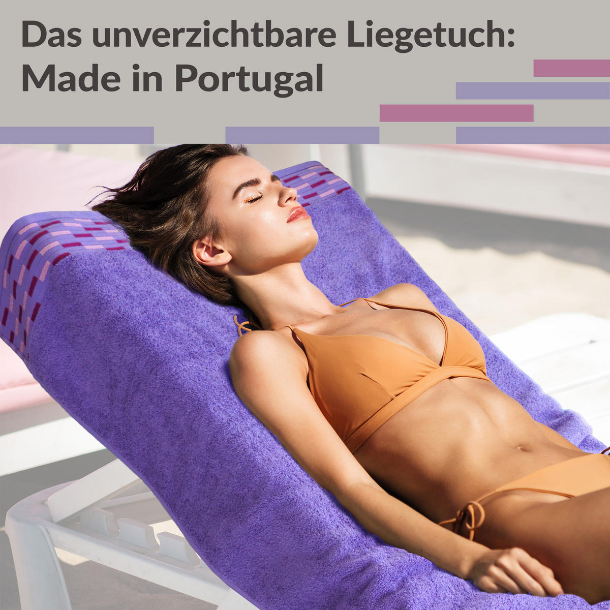 SAUNATUCH Lugano Lila 80x200 cm - Lila, Textil (80/200cm) - Lashuma