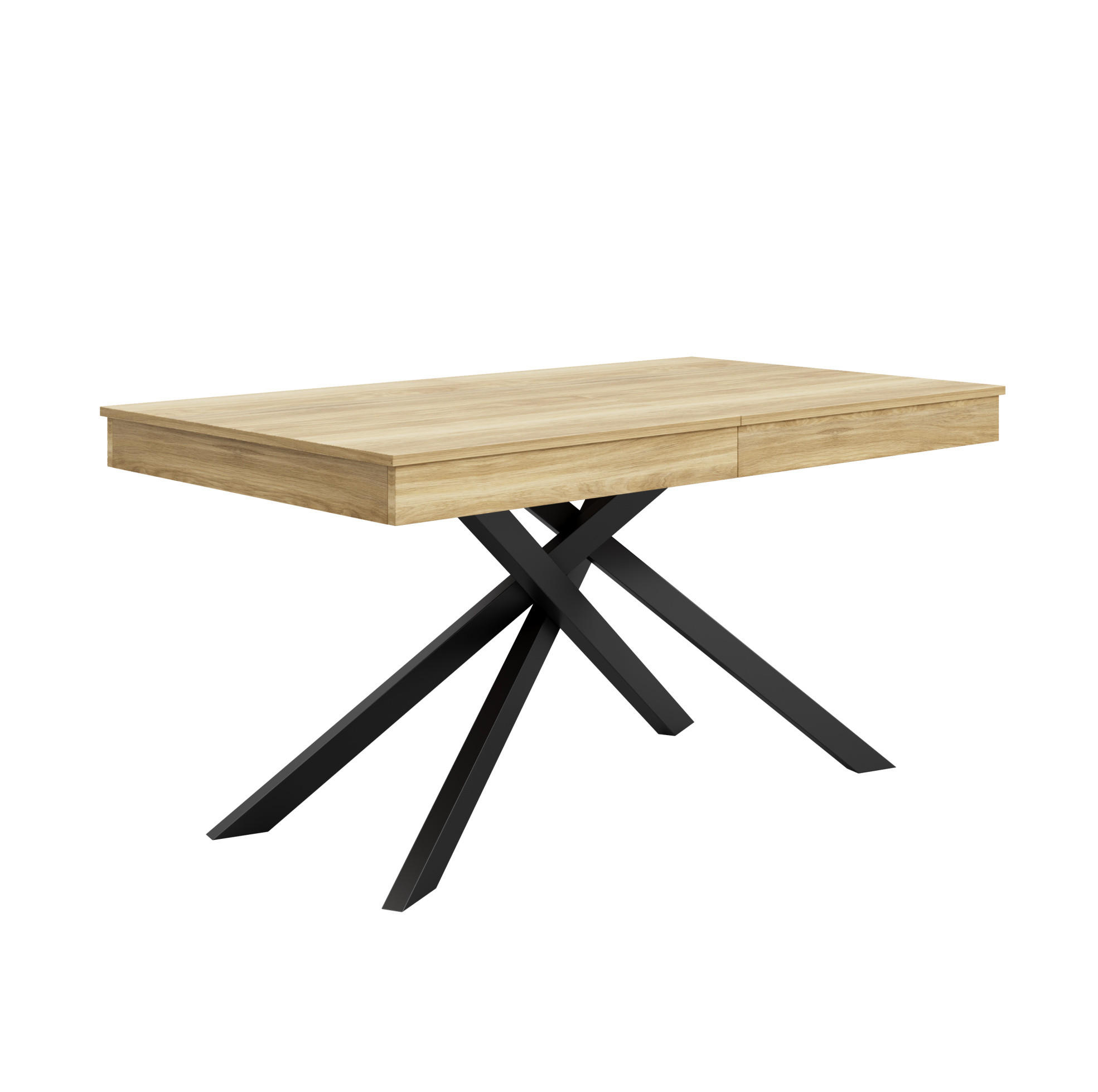 JEDÁLENSKÝ stôl 140/180/80 cm dubová farba, rozkladací, MDF - farba duba, kompozitné drevo (180/80/76cm) - BEAOK