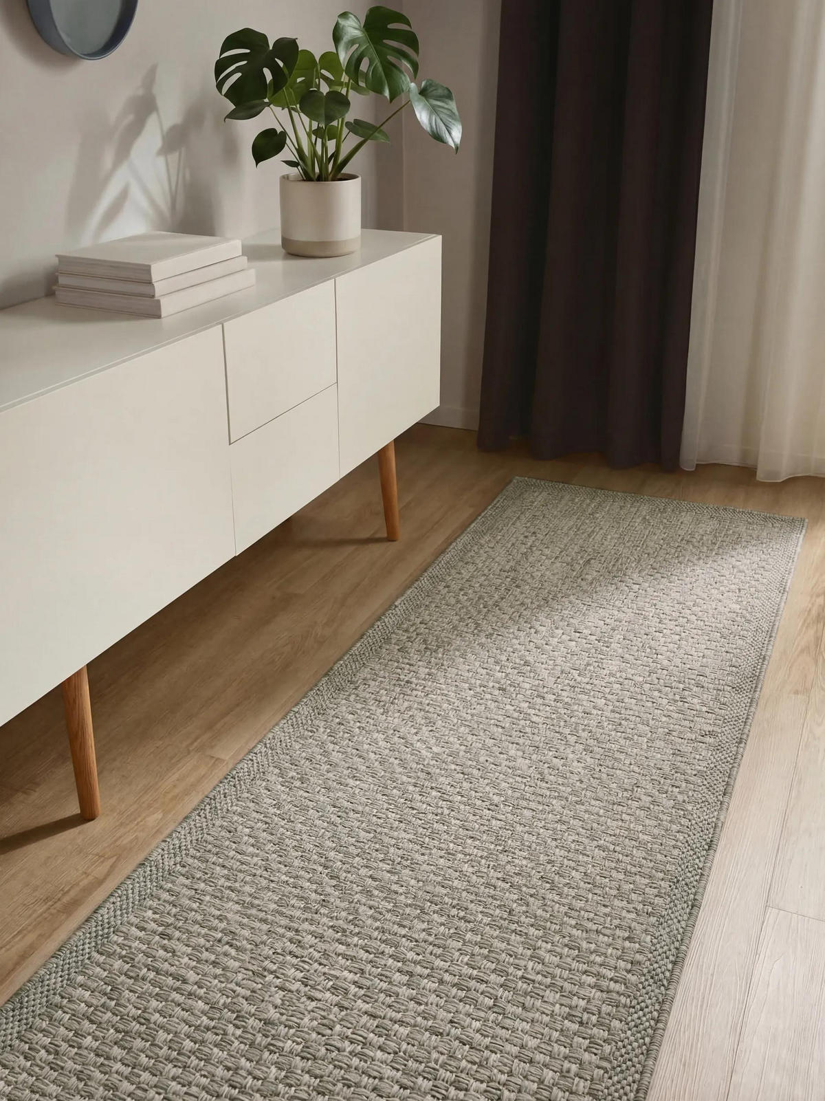 OUTDOORLÄUFER Iowa Dunkelgrau 80/300 cm - Dunkelgrau, Kunststoff/Textil (80/300cm) - benuta