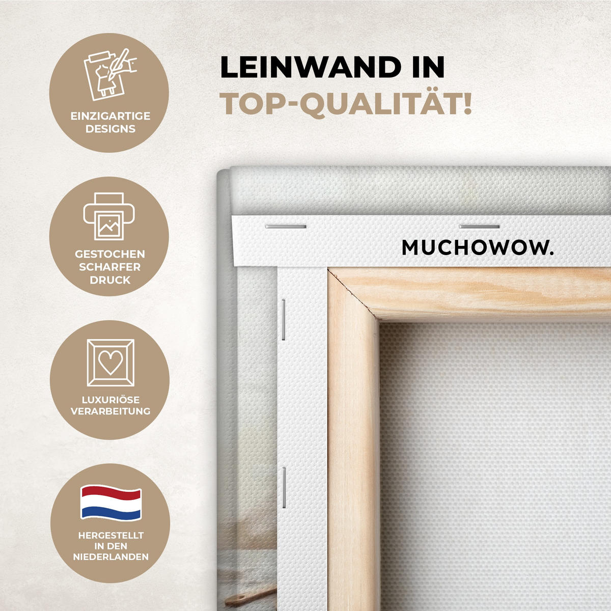 LEINWANDBILD Obst - Kräuter - Ländlich 30x20 cm - Naturfarben, Textil (30/20cm) - MuchoWow