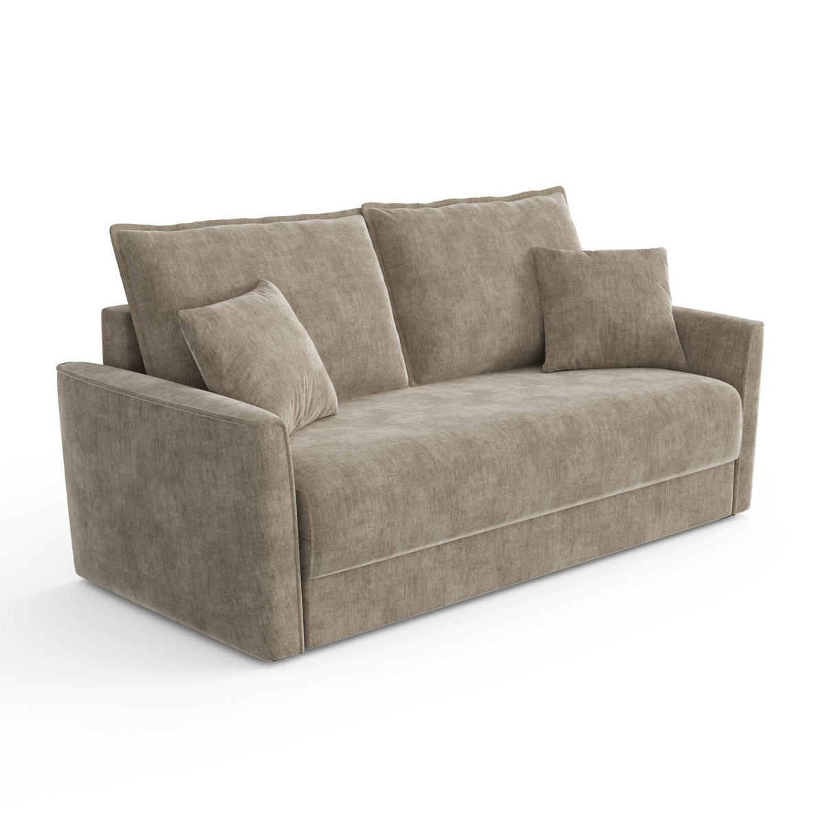 SCHLAFSOFA GERADE Rastergewebe Taupe 180cm - Taupe, Textil (180/97/93.5cm) - Sia Home
