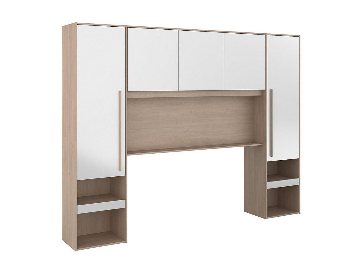 BETTBRÜCKE - 2 Personen - holz - naturfarben hell, weiß Velona - Naturfarben/Weiß, Holz (140/200cm) - Vente-Unique