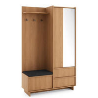 GARDEROBE Eiche Sumi 125x39 cm Mit Spiegel Aus Holzwerkstoff - Eichefarben, Holzwerkstoff (125/201/39cm) - Sepro Meble