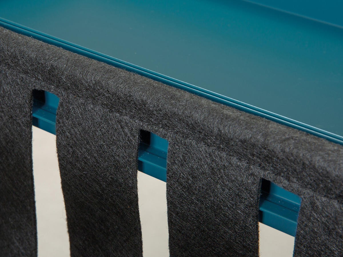 COUCHTISCH mit Magazinhalter schwarz und petrol - Schwarz, Holzwerkstoff (35/35/40cm) - ebuy24