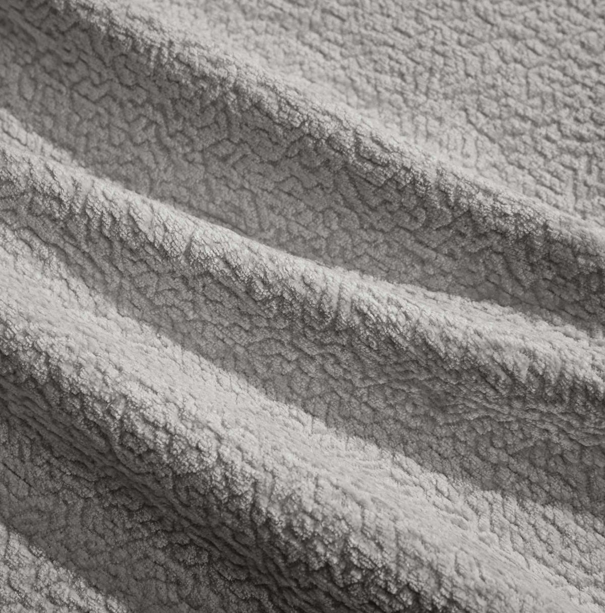 SOFA aus Chenille in U-Form Grau - Hellgrau, Holz (149/90/190.1cm) - Meubliv
