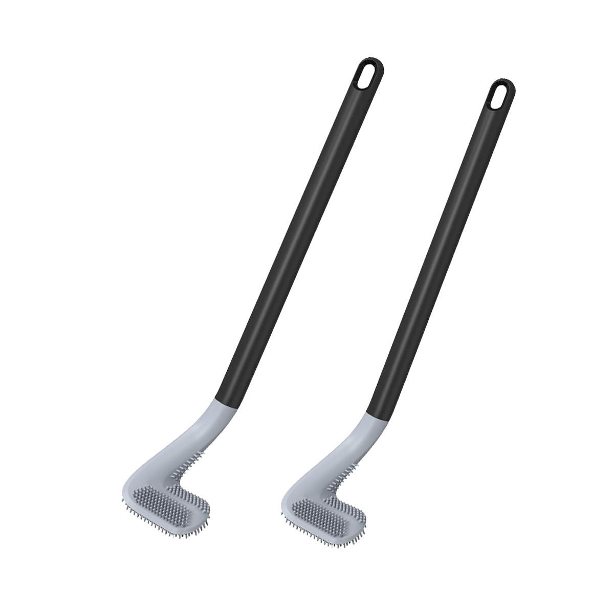 TOILETTENBÜRSTE – (Schwarz, 40 cm lang) – 2er-Set - Schwarz, Kunststoff (3/40/7cm)