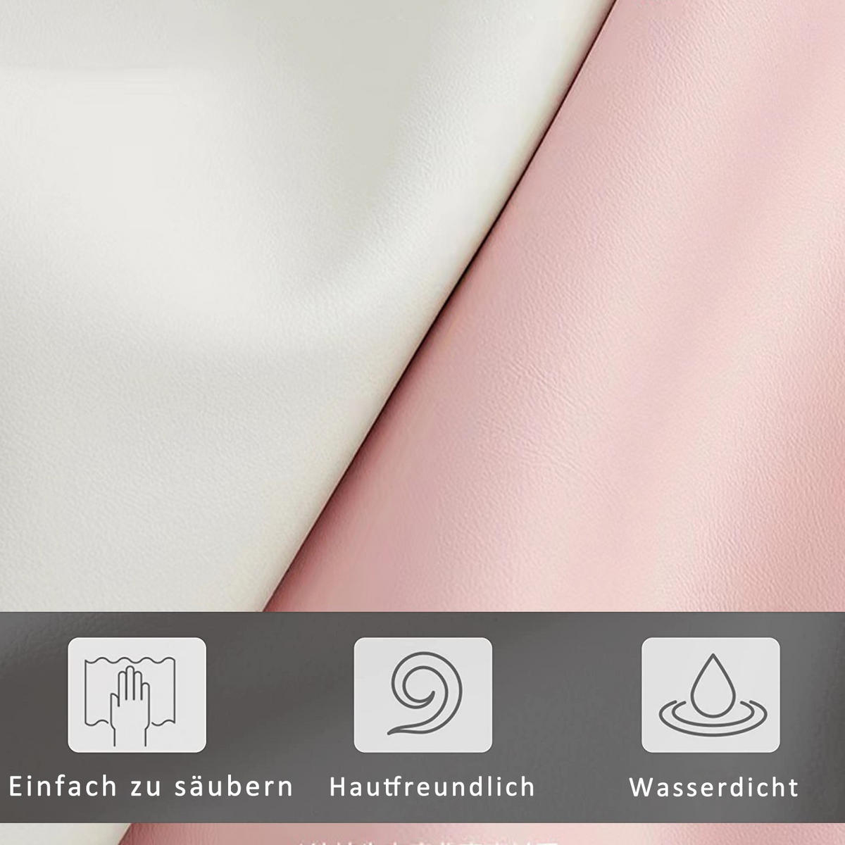 KINDERBETT 90 x 200 cm - höhenverstellbares Kopfteil im Wolken-Design mit LED - ohne Matratze - Weiß und Rosa - Pink, Textil (90/200cm) - DELFA