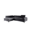 ECKSOFA Toronto - Dunkelgrau, Holzwerkstoff/Textil (270/200cm) - Fun Möbel